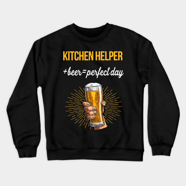 Kitchen Helper Beer T-Shirt Kitchen Helper Funny Gift Item Crewneck Sweatshirt by Bushf